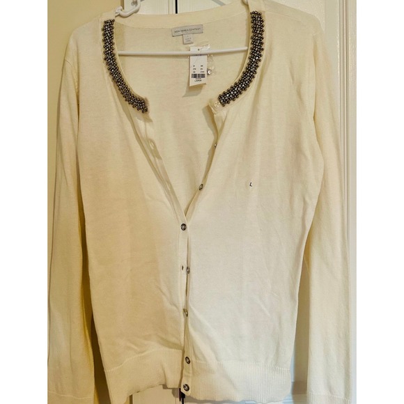 New York & Company Sweaters - New/tags white‎ cardigan New York & company long sleeve sweater size large